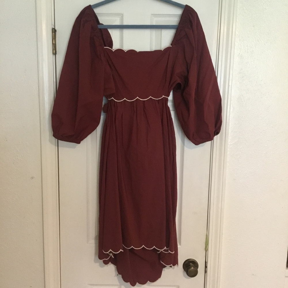 NWT Anthology Scalloped Back Tie Dress- XL